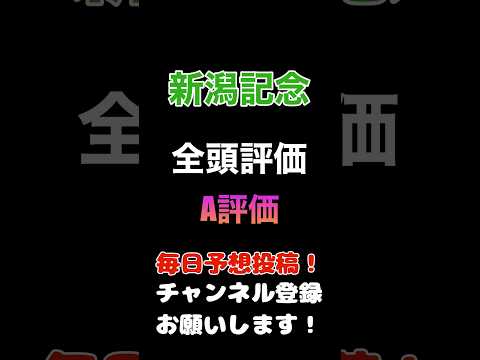 #新潟記念 #競馬予想 #全頭診断 重い印のA評価#競馬 #予想 #jra #馬券