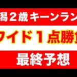 【競馬予想】２０２４新潟２歳S　キーンランドC　最終予想