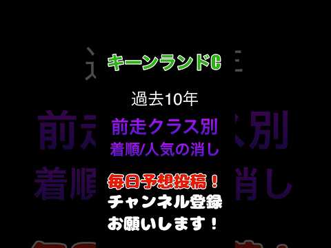 #キーンランドカップ #競馬予想 前走着順、人気の消しデータ#競馬 #予想 #jra #馬券 #キーンランドc