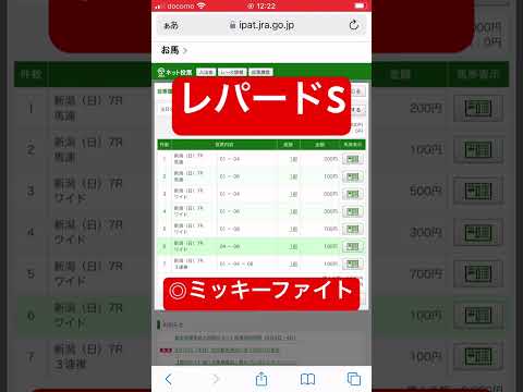 #競馬予想 #レパードs #ミッキーファイト #新潟競馬