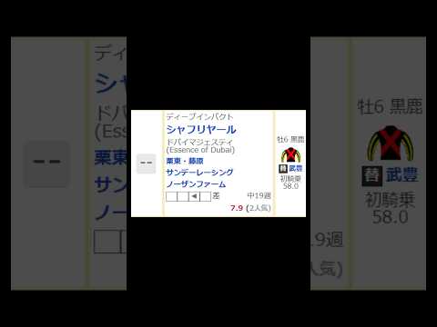 【札幌記念 競馬予想】シャフリヤールは評価できるのか？ #競馬予想  #札幌記念 #シャフリヤール  #shorts