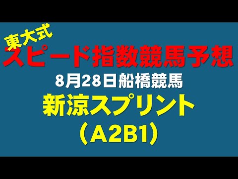 【新涼スプリント２０２４】東大式スピード指数による競馬予想