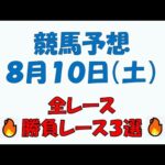 【競馬予想】８月１０日（土）全レース予想／厳選３レース(平場予想・重賞予想)