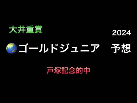 【競馬予想】　大井重賞　ゴールドジュニア　2024  予想