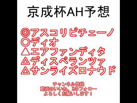 京成杯オータムハンデ2024 AI予想