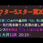 アフターファイブスター賞2024予想【大井競馬】牝馬は過去10年で連対率0%【0-0-2-20】AI予想＋調教診断＋買い目