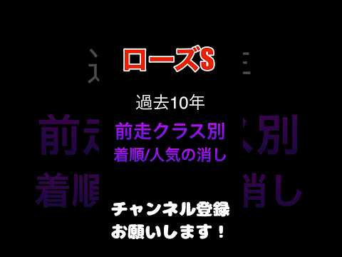 #ローズステークス #競馬予想 前走クラス別の着順、人気消しデータ！セントウルS5頭消し成功！#競馬 #予想 #jra #馬券 #ローズs