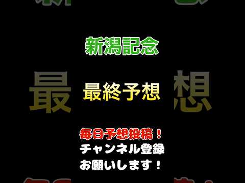 #新潟記念 #競馬予想 #最終予想 #買い目 #馬券 #競馬 #予想 #jra